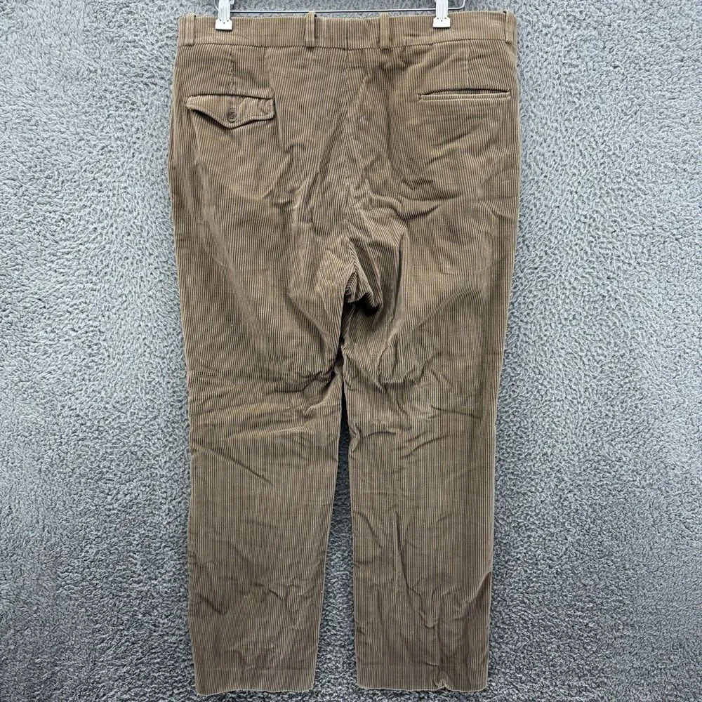 VTG WM F Farah Womens 18 36" Brown‎ Corduroy Chino Pants Straight Fit High Rise - Picture 8 of 8